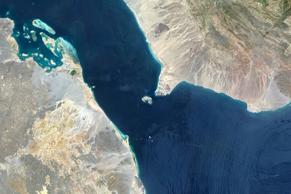 Eo biển Bab el-Mandeb. (Ảnh: Getty Images) 69b627382030273c097dfa5f.jpg