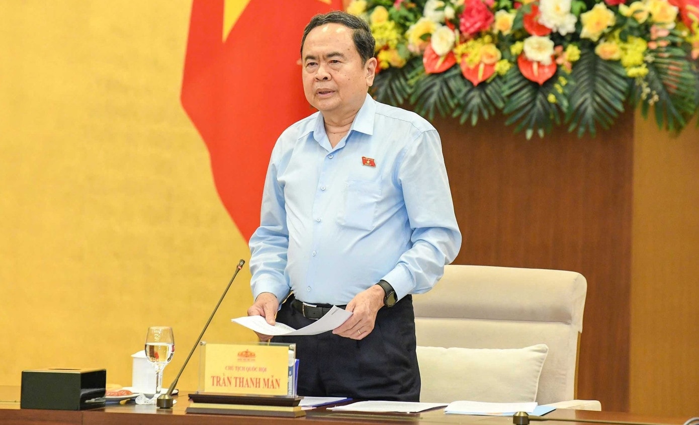 Chủ tịch Quốc hội Trần Thanh Mẫn phát biểu kết luận. Ảnh: Lâm Hiển man.jpg