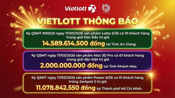 Trong cùng một ngày, Việt Nam có thêm 3 tỷ phú Vietlott