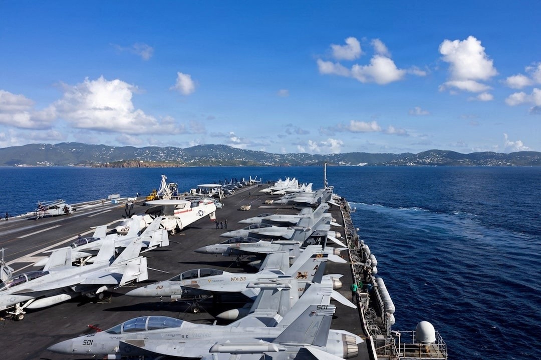 Tàu sân bay USS Gerald R. Ford. (Ảnh: Reuters) image-1773797172838.jpg