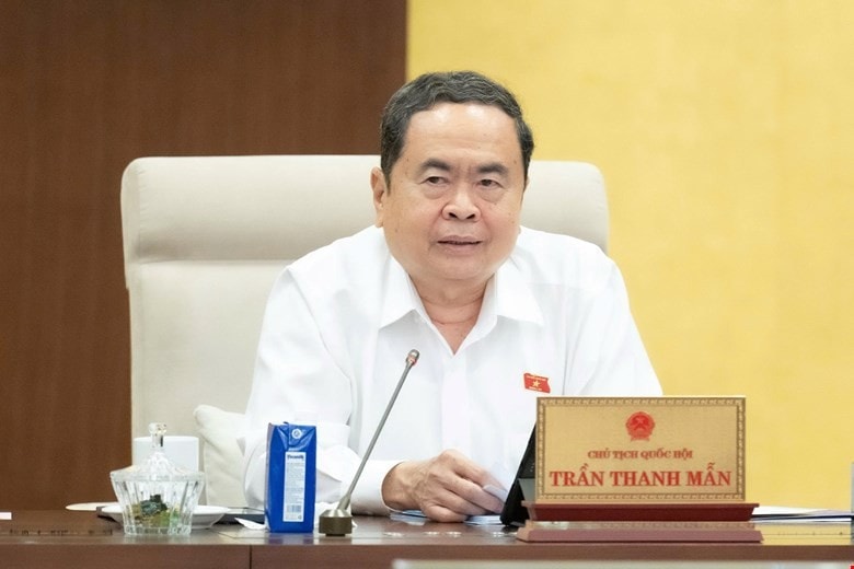 Chủ tịch Quốc hội Trần Thanh Mẫn phát biểu. Ảnh: QH. 183thudo.jpg