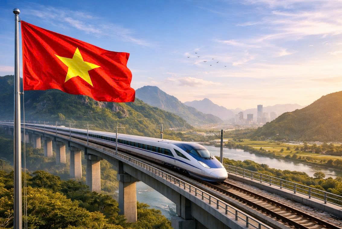 Tuyến đường sắt tốc độ cao Bắc - Nam. Ảnh minh họa Tuyến đường sắt tốc độ cao Bắc - Nam. Ảnh minh họa