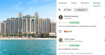 Một khách sạn tại Dubai 'bốc cháy như chiến trường', nhận loạt đánh giá 1 sao