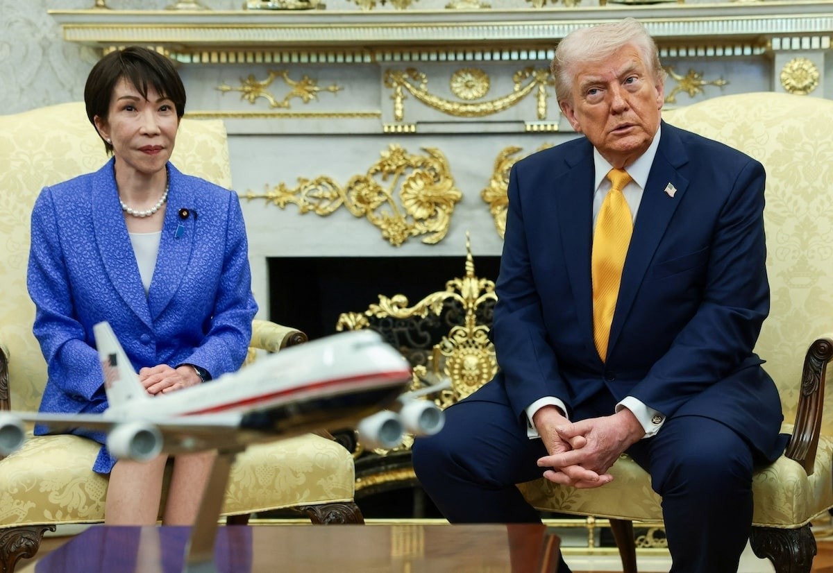 Tổng thống Mỹ Donald Trump và Thủ tướng Nhật Bản Sanae Takaichi. (Ảnh: Reuters) image-1773970555440.jpg