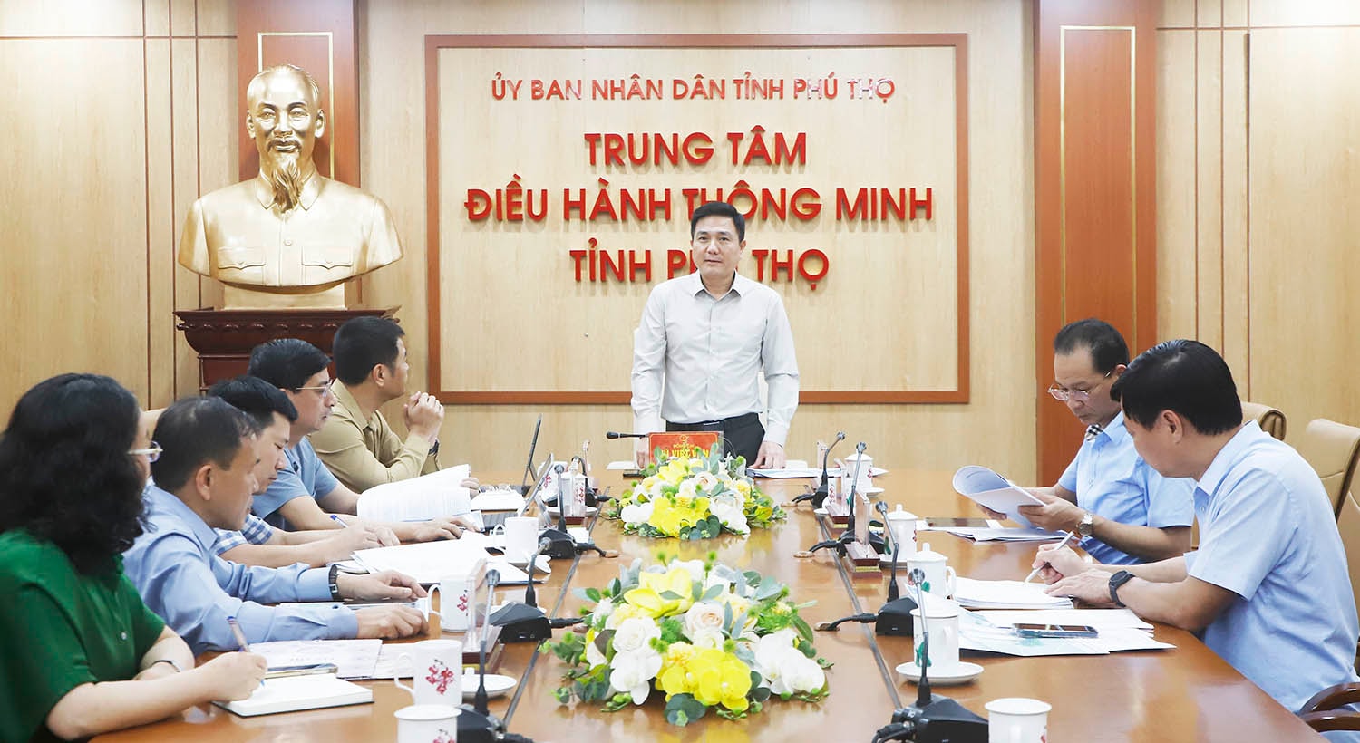 Hình ảnh tại buổi làm việc. Nguồn ảnh: UBND tỉnh Phú Thọ Hình ảnh tại buổi làm việc. Nguồn ảnh: UBND tỉnh Phú Thọ