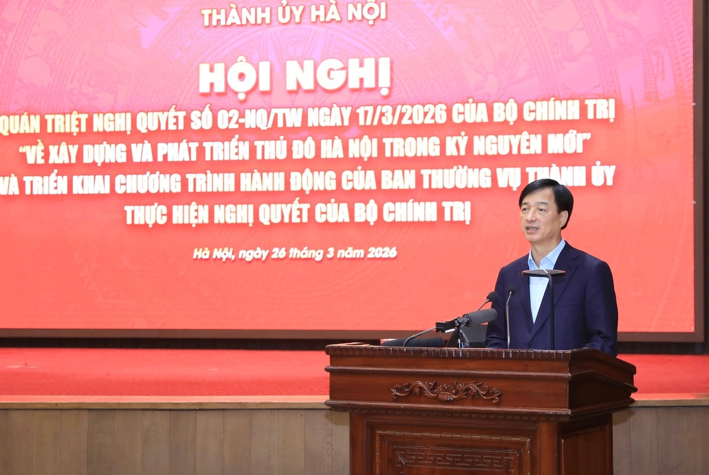 Bí thư Thành ủy Hà Nội Nguyễn Duy Ngọc phát biểu tại hội nghị Ông Nguyễn Duy Ngọc: 'Hà Nội không được phép chậm!' - Ảnh 2.
