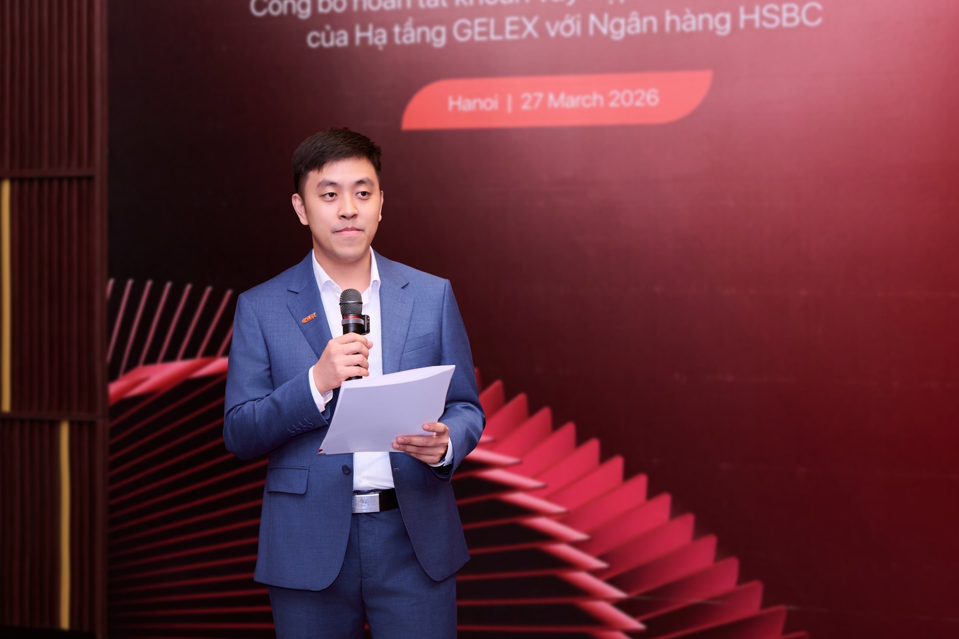 Lễ công bố có sự tham dự của lãnh đạo GELEX, Hạ tầng GELEX, HSBC cùng đại diện các ngân hàng quốc tế.