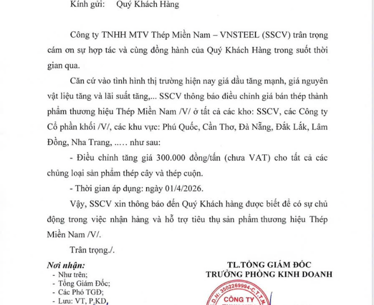 Hoà Phát, Việt Đức, Việt Ý, Shengli... bất ngờ tiếp tục điều chỉnh tăng mạnh giá thép - Ảnh 2.