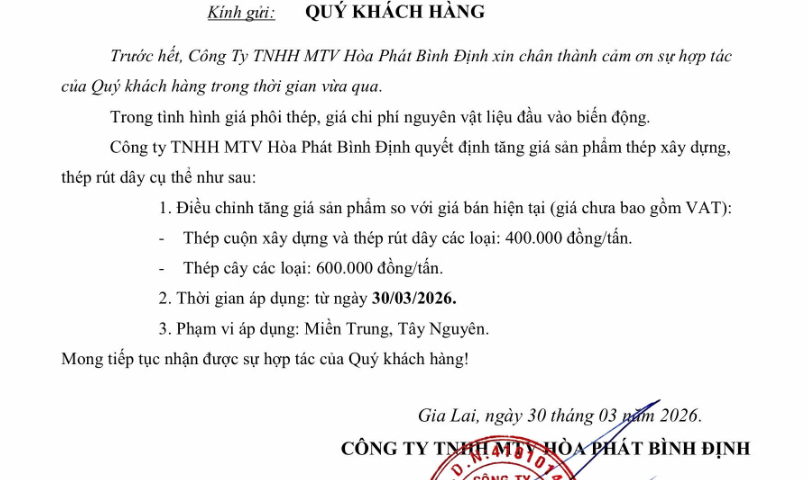 Hoà Phát, Việt Đức, Việt Ý, Shengli... bất ngờ tiếp tục điều chỉnh tăng mạnh giá thép - Ảnh 1.