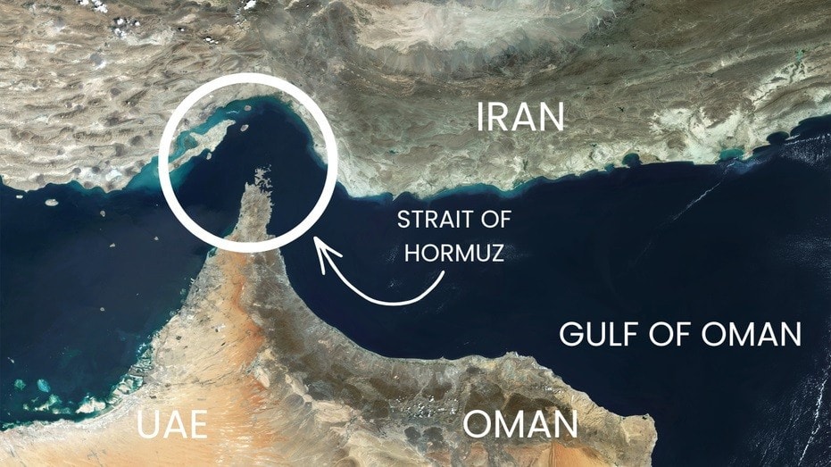 Vị trí eo biển Hormuz. Nguồn: Fox Business. Một tập đoàn đa quốc gia sẽ quản lý eo biển Hormuz? - Ảnh 2.