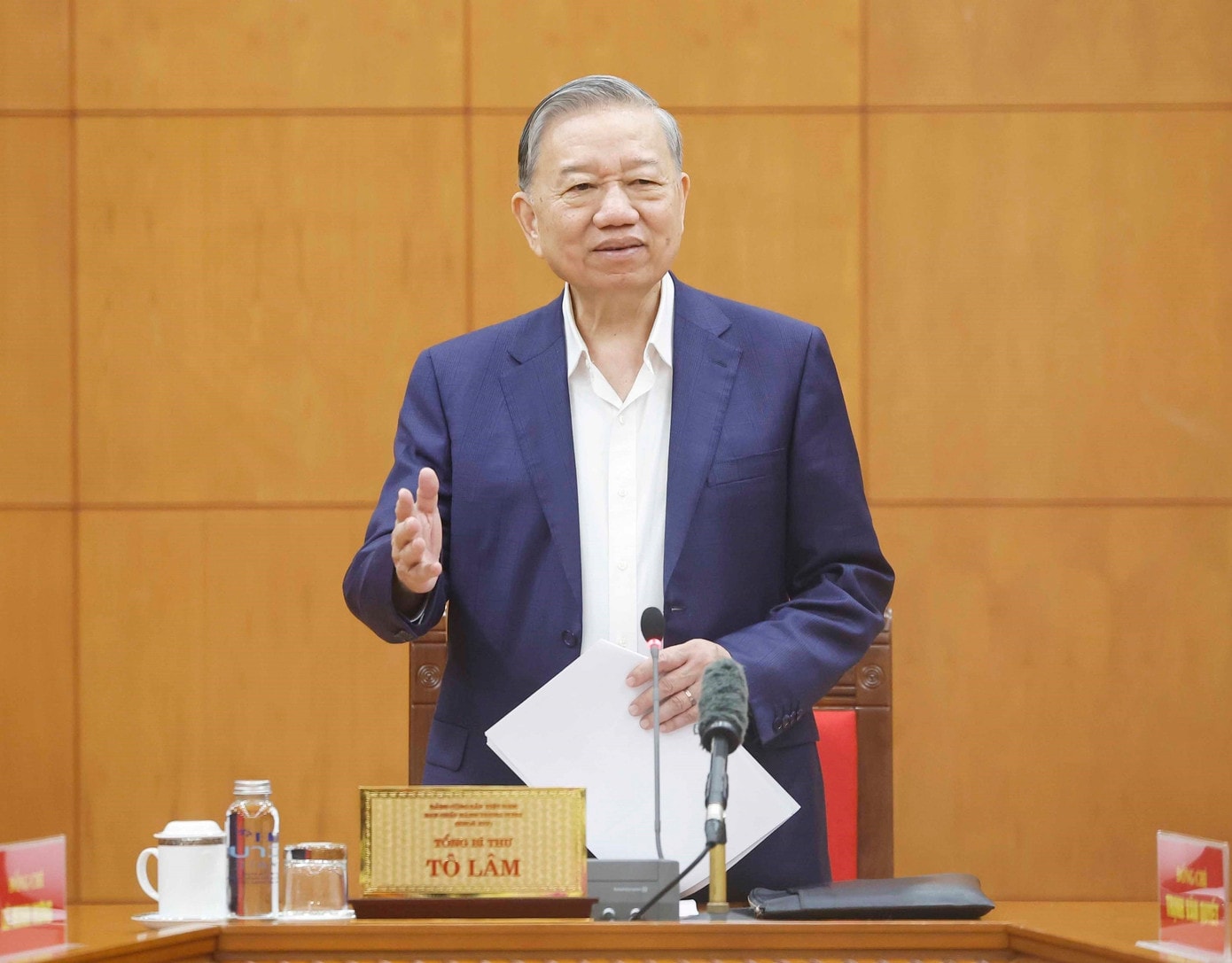 Tổng Bí thư Tô Lâm phát biểu tại buổi làm việc. Ảnh: TTXVN. tienphong-53tbt.jpg