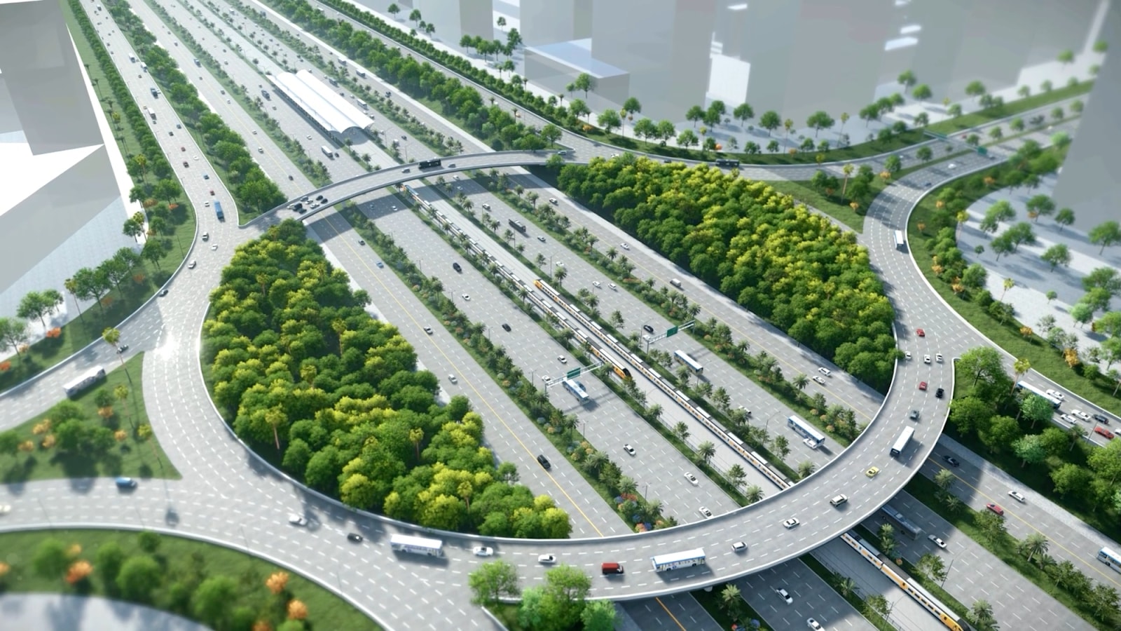 Phối cảnh tuyến đường kết nối Hà Nội tới sân bay Gia Bình. Nguồn ảnh: Sun Group Phối cảnh tuyến đường kết nối Hà Nội tới sân bay Gia Bình. Nguồn ảnh: Sun Group