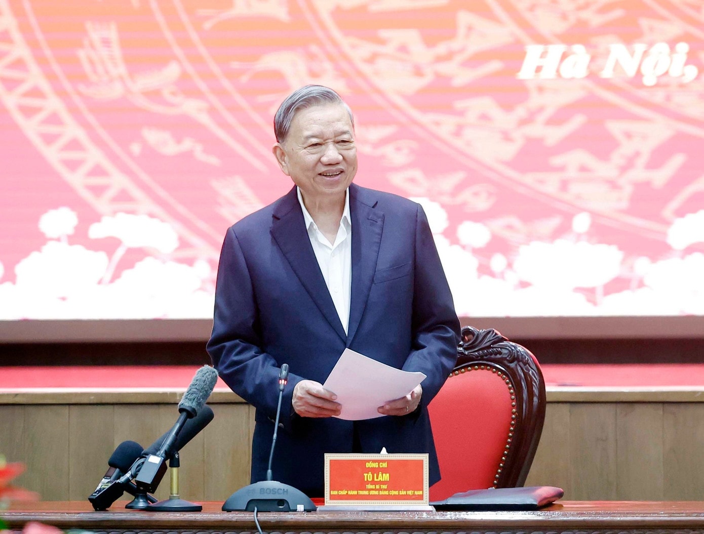Tổng Bí thư Tô Lâm phát biểu tại hội nghị. Ảnh: TTXVN. tienphong-63tbt.jpg