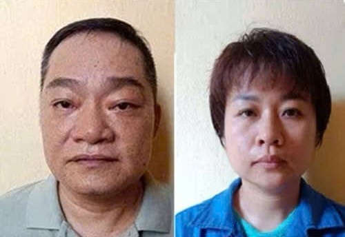 Bị can Trần Huy Cường và Phạm Thị Thu Thảo. t-h-c.jpg
