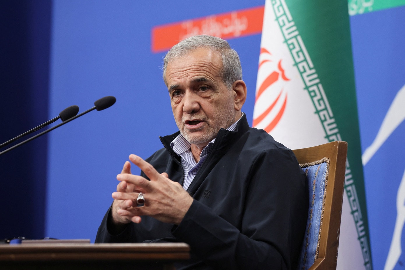 Tổng thống Iran Masoud Pezeshkian. (Ảnh: Reuters) puzs7t2xv5jxxlkjjbicb7jdce.jpg