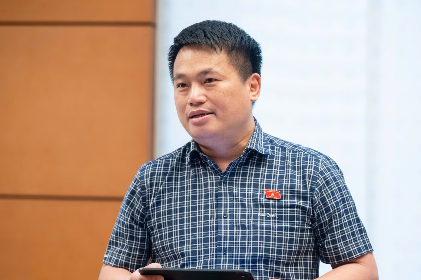 Đại biểu Quốc hội Đặng Ngọc Huy. Ảnh: Phạm Thắng. Đại biểu Quốc hội: Không thể chờ đến khi khát mới bắt đầu đào giếng - Ảnh 1.