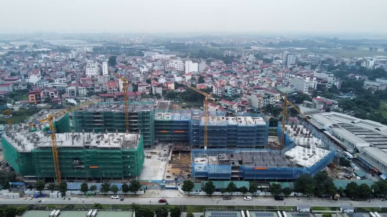 Một dự án nhà ở xã hội đang xây dựng trên địa bàn Hà Nội Hà Nội công bố 7 dự án nhà ở xã hội đủ điều kiện vay ưu đãi - Ảnh 1.