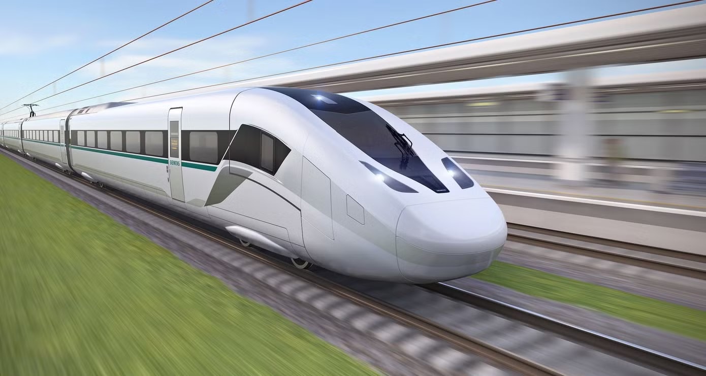 Đoàn tàu dự kiến khai thác trên tuyến là dòng Velaro Novo của Siemens Mobility, doanh nghiệp công nghệ đường sắt thuộc Tập đoàn Siemens AG, Đức. Tàu cao tốc Hà Nội - Quảng Ninh chạy bằng công nghệ gì? - Ảnh 1.