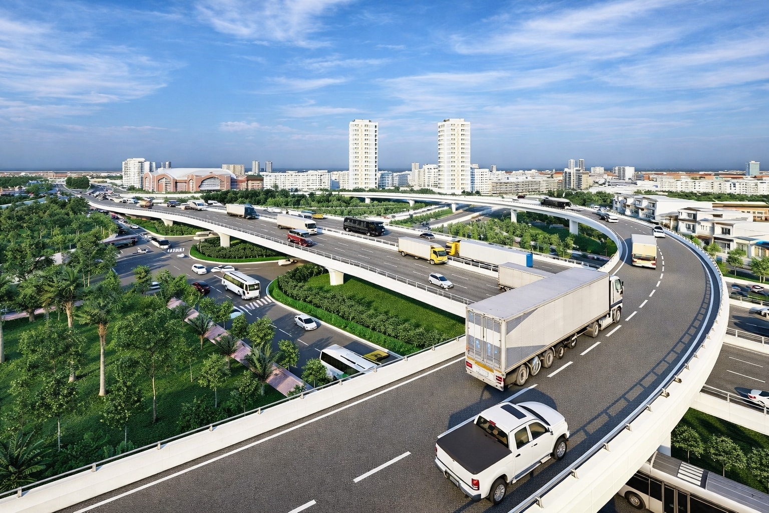 Khởi công gần 10 năm, nút giao thông 4 tầng đầu tiên tại TP giàu nhất Việt Nam tiếp tục lùi thời hạn về đích- Ảnh 1. Khởi công gần 10 năm, nút giao thông 4 tầng đầu tiên tại TP giàu nhất Việt Nam tiếp tục lùi thời hạn về đích- Ảnh 1.