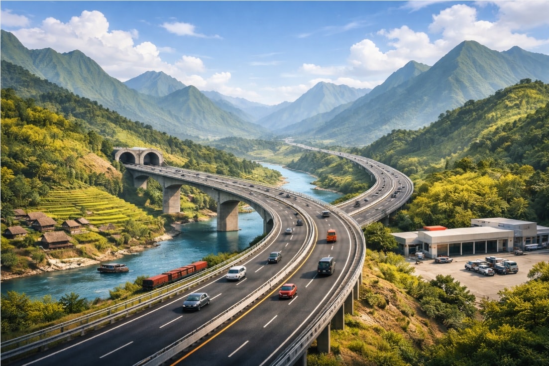 Tỉnh miền núi giáp biên đề xuất về tuyến đường chiến lược 53.000 tỷ đồng kết nối xuyên vùng Tây Bắc- Ảnh 1. Tỉnh miền núi giáp biên đề xuất về tuyến đường chiến lược 53.000 tỷ đồng kết nối xuyên vùng Tây Bắc- Ảnh 1.