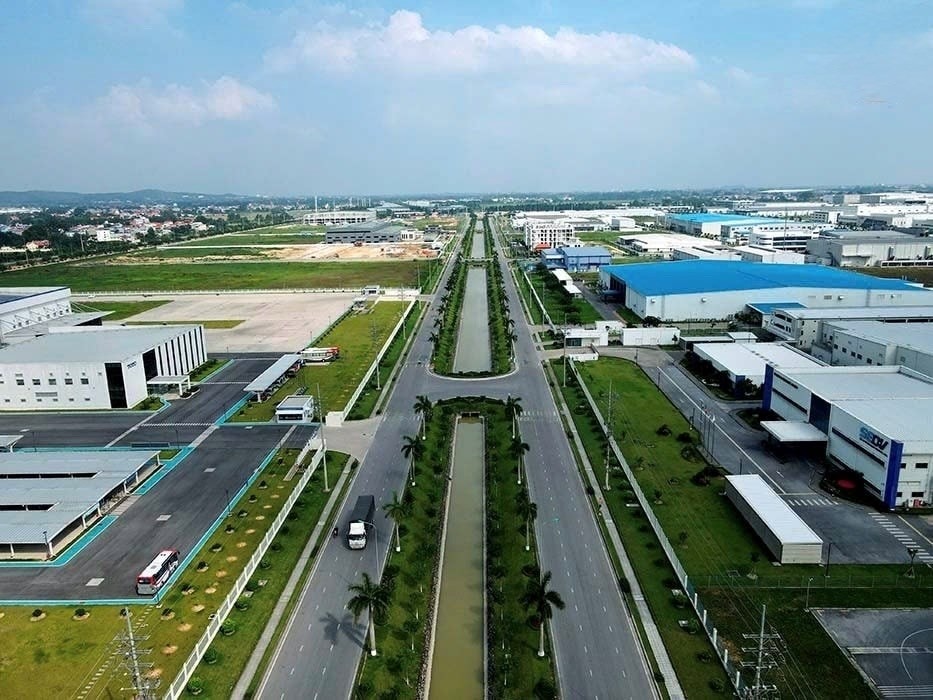 Khu công nghiệp Bình Xuyên có hạ tầng và cảnh quan đồng bộ, hiện đại, tạo sức hút với các nhà đầu tư.