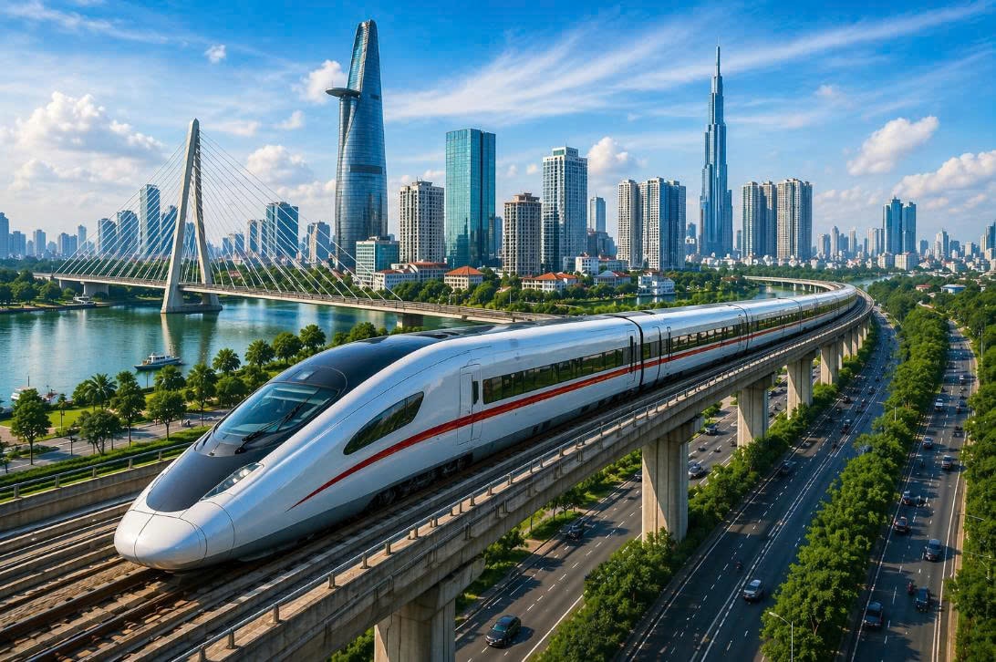 Tuyến đường sắt tốc độ cao Bắc - Nam. Ảnh minh họa Tuyến đường sắt tốc độ cao Bắc - Nam. Ảnh minh họa