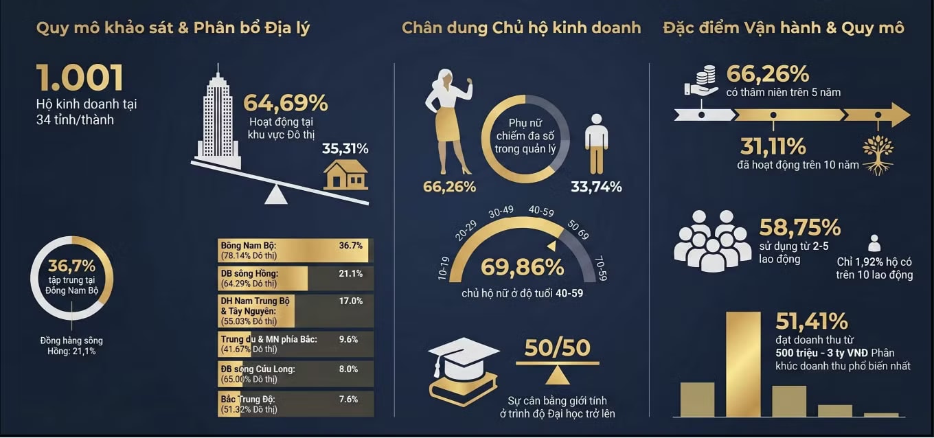 Phần lớn hộ kinh doanh lợi nhuận thấp, gần 97% có một nguồn thu - Ảnh 2.