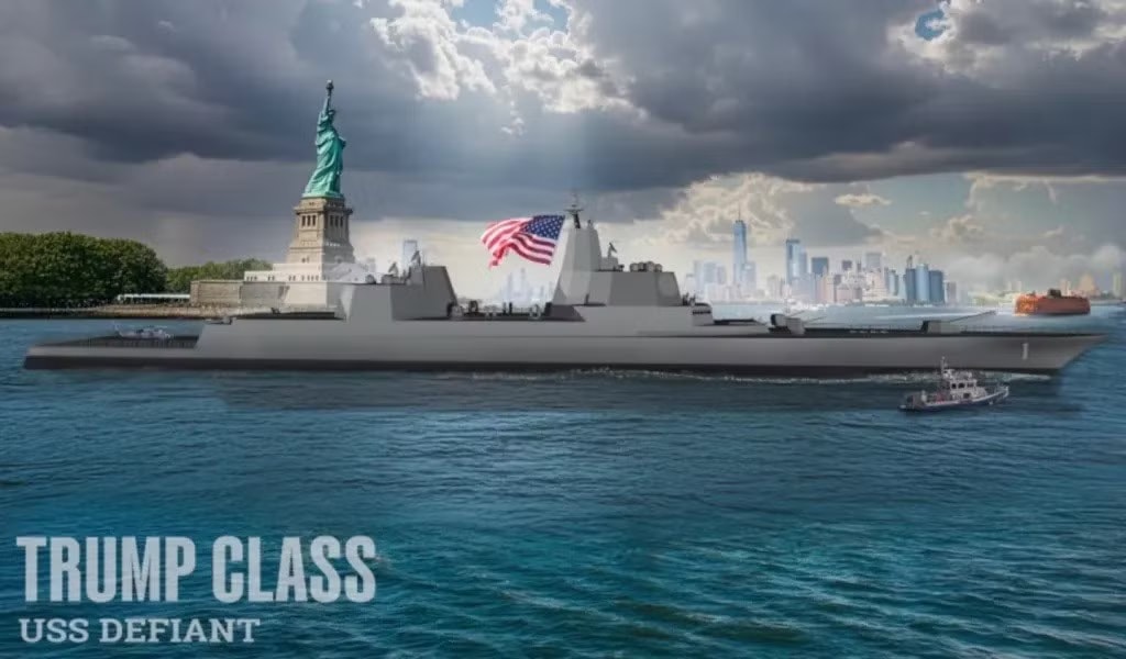 Tháng 12/2025, Tổng thống Mỹ Donald Trump chính thức công bố kế hoạch phát triển tàu chiến lớp Trump, trong đó chiếc đầu tiên dự kiến sẽ mang tên USS Defiant. Minh họa: US Navy. Tàu chiến lớp Trump: ‘Quái vật’ 17 tỷ USD và canh bạc công nghệ chưa từng có của Hải quân Mỹ - Ảnh 2.