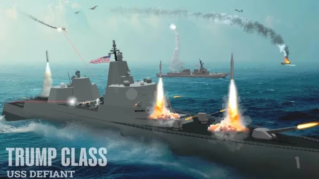 Một bản vẽ khác về thiết giáp hạm lớp Trump. Ảnh: US Navy. Tàu chiến lớp Trump: ‘Quái vật’ 17 tỷ USD và canh bạc công nghệ chưa từng có của Hải quân Mỹ - Ảnh 7.