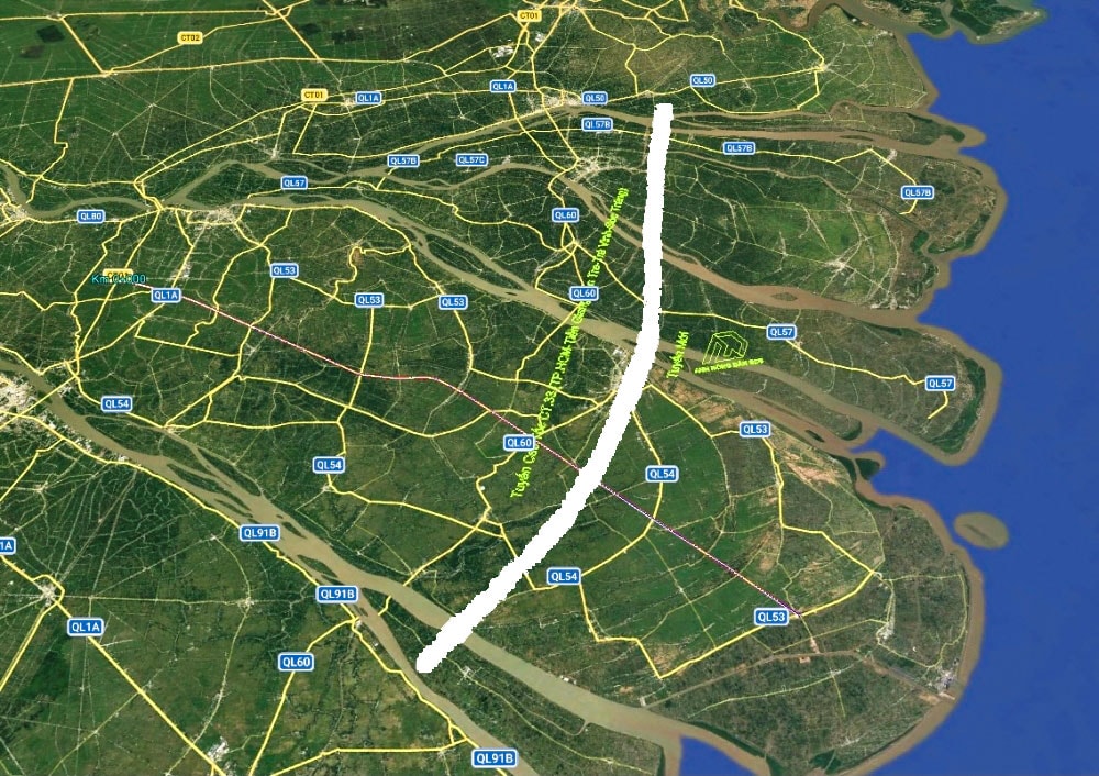 Sơ đồ tuyến cao tốc. Nguồn ảnh: Báo Vĩnh Long Sơ đồ tuyến cao tốc. Nguồn ảnh: Báo Vĩnh Long