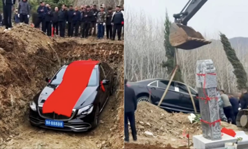 Cơ quan chức năng yêu cầu gia đình đào chiếc Mercedes biển 88888, trị giá 4 tỷ đồng lên khỏi mộ