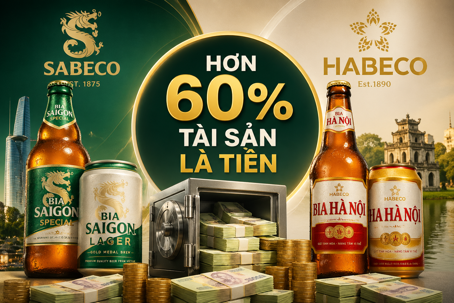 Giới chủ Sabeco, Habeco duy trì vị thế phòng thủ ngành bia: Hơn 60% tài sản là tiền, đẩy mạnh chia cổ tức 37-50% - Ảnh 1.