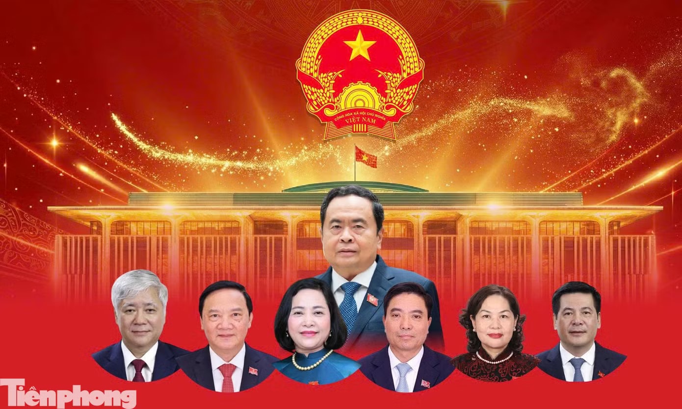 Chủ tịch Quốc hội Trần Thanh Mẫn và các Phó Chủ tịch Quốc hội. Ảnh: Linh Anh. Quốc hội khóa XVI có 6 phó chủ tịch - Ảnh 1.