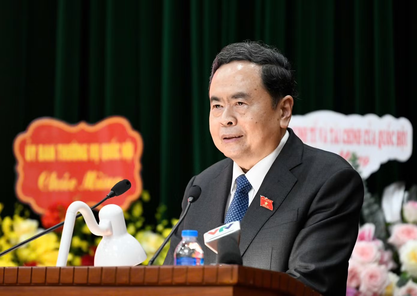 Chủ tịch Quốc hội Trần Thanh Mẫn phát biểu. Cam kết của tân Tổng Kiểm toán nhà nước Nguyễn Hữu Nghĩa - Ảnh 2.