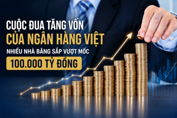 Ngành ngân hàng bước vào cuộc đua vốn lớn chưa từng có, thị trường sắp xuất hiện ‘câu lạc bộ 100.000 tỷ’
