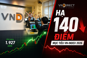 VNDirect bất ngờ hạ 140 điểm mục tiêu của VN-Index năm 2026