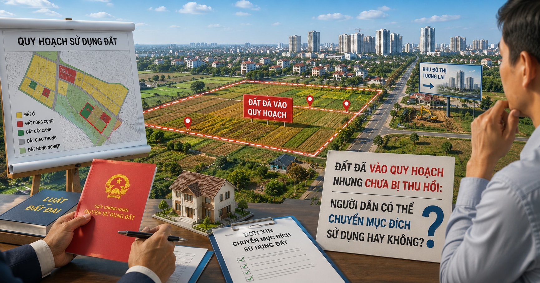 Đất đã vào quy hoạch nhưng chưa bị thu hồi: Người dân có thể chuyển mục đích sử dụng hay không?- Ảnh 1. Đất đã vào quy hoạch nhưng chưa bị thu hồi: Người dân có thể chuyển mục đích sử dụng hay không?- Ảnh 1.
