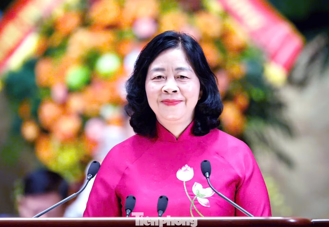Bà Bùi Thị Minh Hoài. (Ảnh: Như Ý) Bà Bùi Thị Minh Hoài tiếp tục làm Chủ tịch Ủy ban Trung ương MTTQ Việt Nam - Ảnh 1.