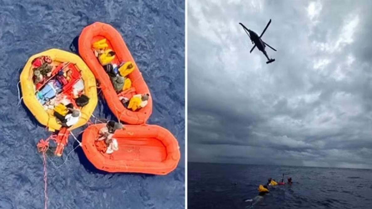 Các nạn nhân vụ rơi máy bay được trực thăng cứu hộ. Ảnh: Reuters Điều kỳ diệu trong vụ máy bay chở 11 người rơi ở Florida - Ảnh 1.