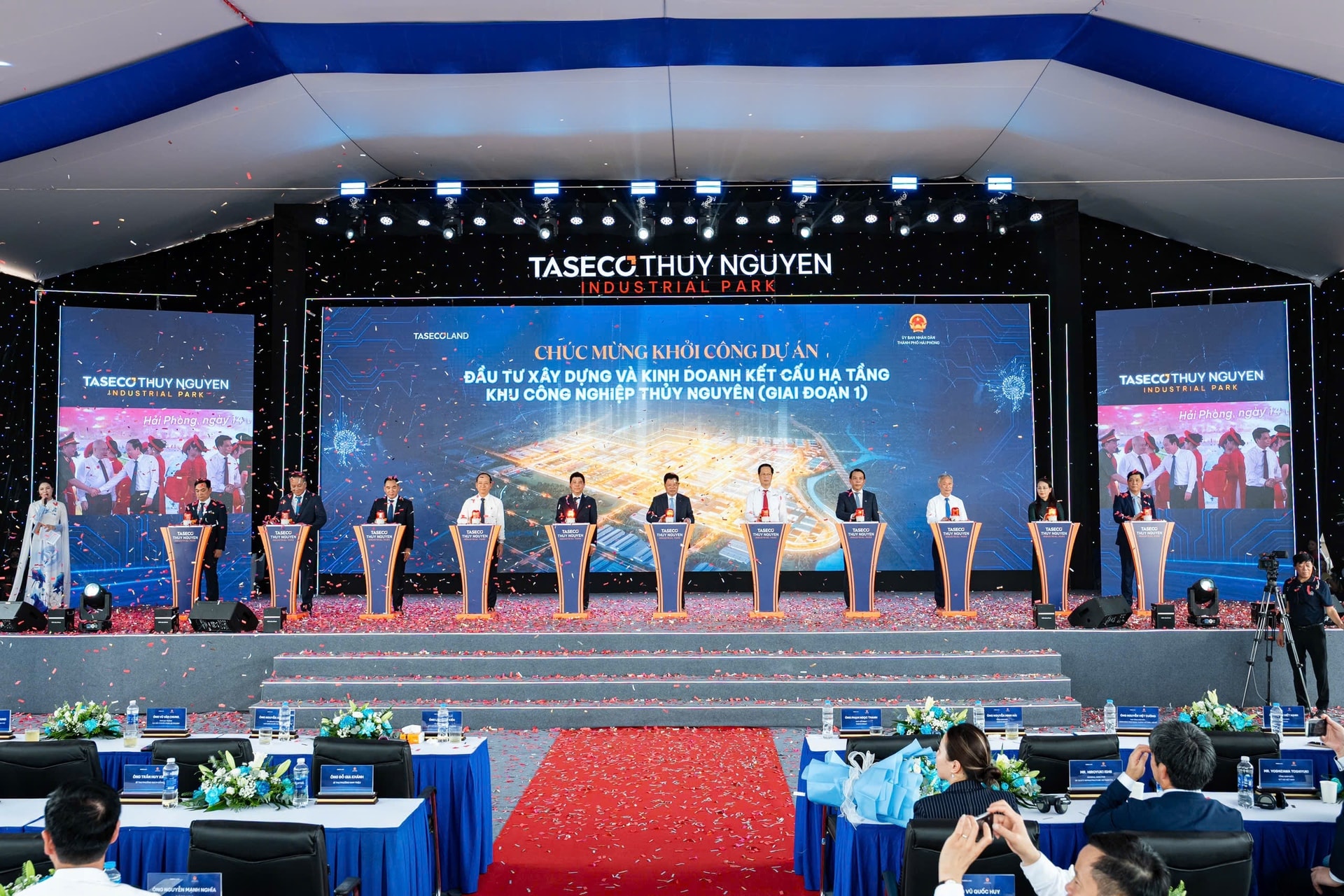 Taseco Land (<a style='text-decoration: none;' href='/TAL'>TAL</a>) chính thức khởi công KCN Thủy Nguyên quy mô 4.000 tỷ đồng - Ảnh 1.