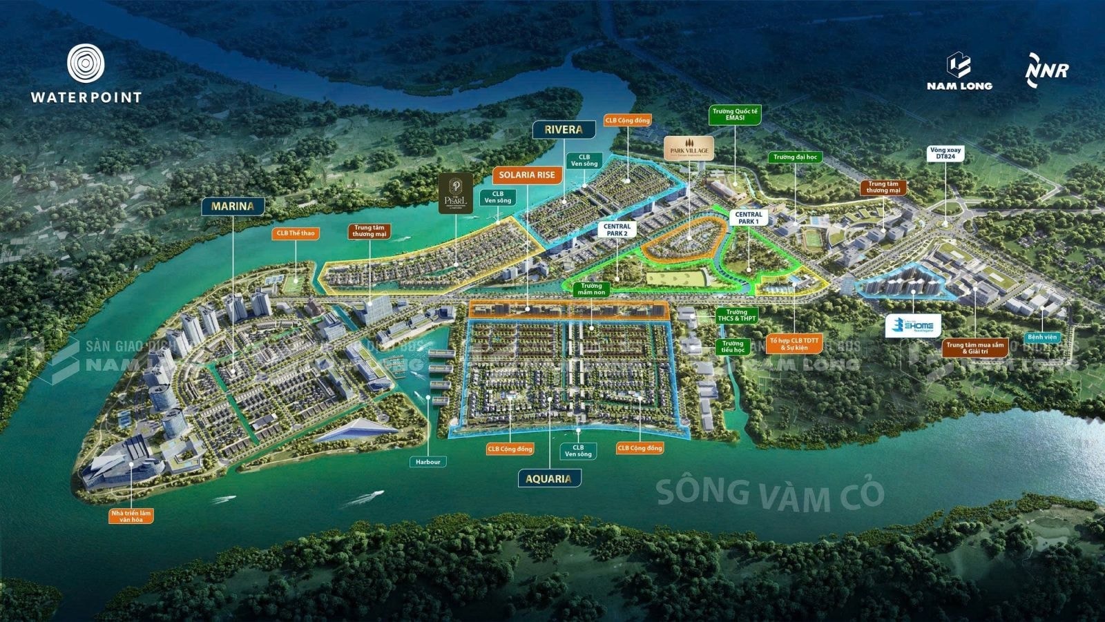 Đô thị tích hợp Waterpoint với nhiều phân khu đang dần hoàn thiện