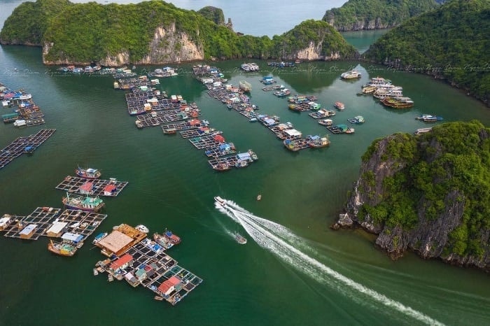 Làng chài 7000 năm tuổi khi từ trên cao khi nhìn xuống. Ảnh