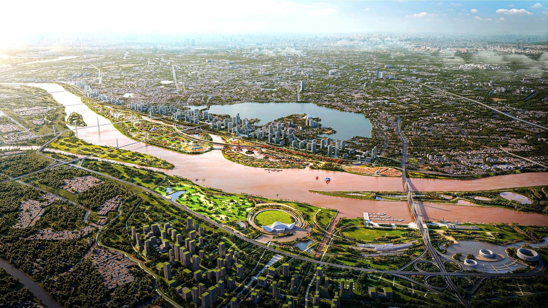 Phối cảnh dự án trục đại lộ cảnh quan sông Hồng. Nguồn ảnh: Hanoimoi.vn Phối cảnh dự án trục đại lộ cảnh quan sông Hồng. Nguồn ảnh: Hanoimoi.vn
