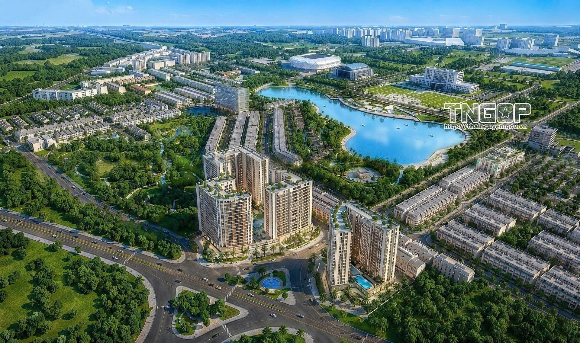 Phối cảnh dự án. Nguồn ảnh: UBND tỉnh Thái Nguyên Phối cảnh dự án. Nguồn ảnh: UBND tỉnh Thái Nguyên