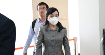 Hình ảnh cựu Bộ trưởng Nguyễn Thị Kim Tiến tại phiên tòa xét xử vụ sai phạm trong đầu tư cơ sở 2 BV Bạch Mai, Việt Đức