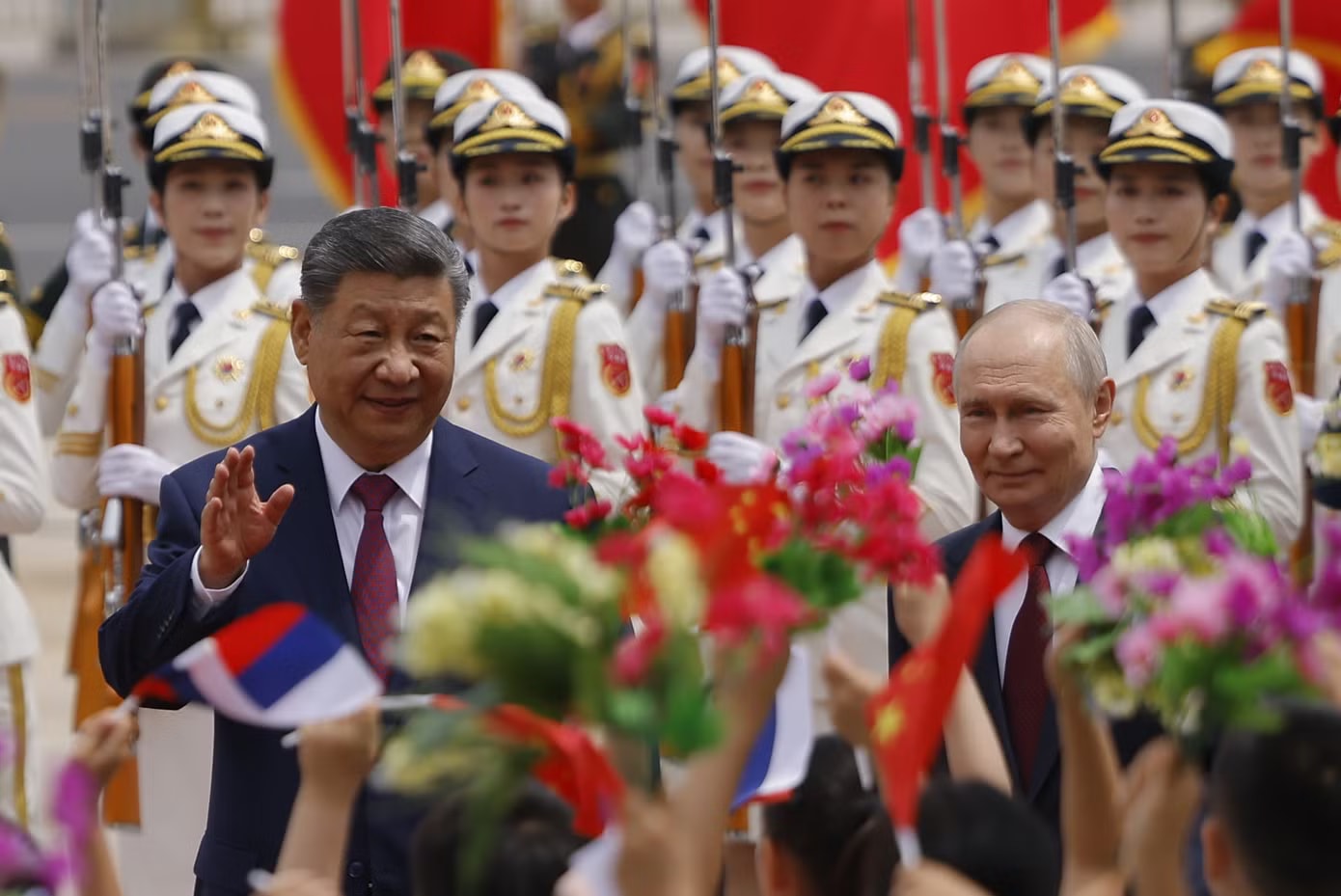 Lễ đón chính thức Tổng thống Nga Vladimir Putin tại Trung Quốc - Ảnh 10.
