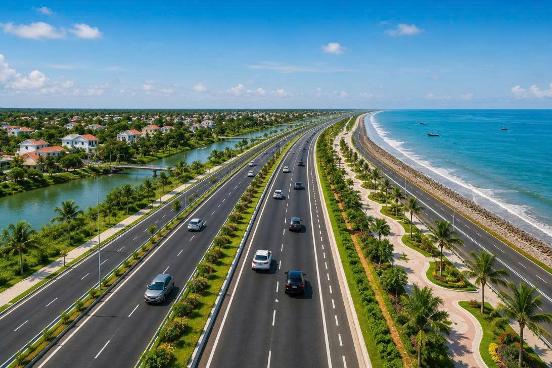 Tỉnh Vĩnh Long sẽ có tuyến đường hành lang ven biển trên địa bàn tỉnh Trà Vinh (cũ). Ảnh minh họa