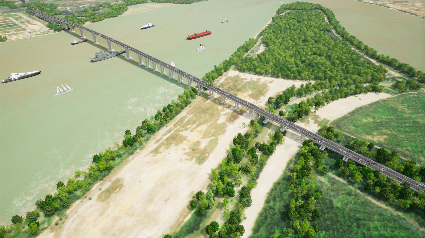 2 thành phố trực thuộc Trung ương liền kề nhau sắp xây thêm cây cầu kết nối gần 8.300 tỷ- Ảnh 2. 2 thành phố trực thuộc Trung ương liền kề nhau sắp xây thêm cây cầu kết nối gần 8.300 tỷ- Ảnh 2.