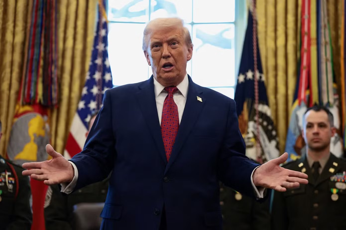 Tổng thống Mỹ Donald Trump. (Ảnh: Reuters) Tổng thống Mỹ Trump kêu gọi một số quốc gia bình thường hóa quan hệ với Israel - Ảnh 1.