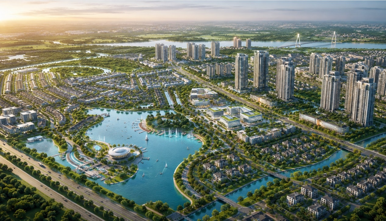 Hà Nội sắp hình thành khu đô thị thông minh - sinh thái 268ha, tọa lạc giữa 2 cây cầu lớn và sát đại đô thị của Vinhomes- Ảnh 1. Hà Nội sắp hình thành khu đô thị thông minh - sinh thái 268ha, tọa lạc giữa 2 cây cầu lớn và sát đại đô thị của Vinhomes- Ảnh 1.